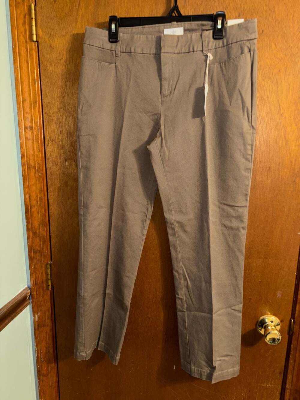 Dockers Women's Taupe Brown Chino Pants Size 12P New with Tags